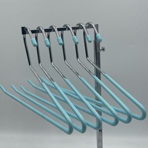 6 Closet Hangers: Pants Trousers Jeans Non-Slip Open End Silicone Coated Finish